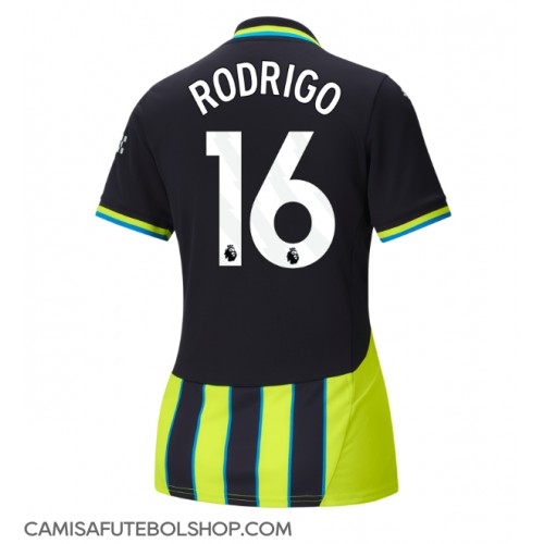 Camisa de time de futebol Manchester City Rodri Hernandez #16 Replicas 2º Equipamento Feminina 2024-25 Manga Curta